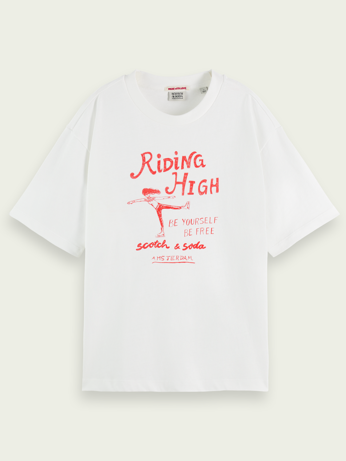 Loose Fit Organic Cotton Artwork T-Shirt | scotch & soda outlet