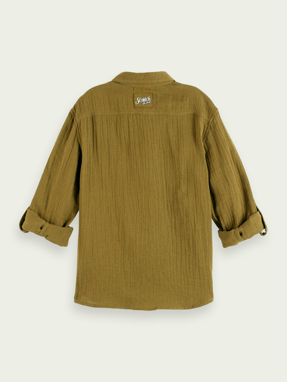 Regular-Fit Bonded Cotton Long-Sleeve Shirt