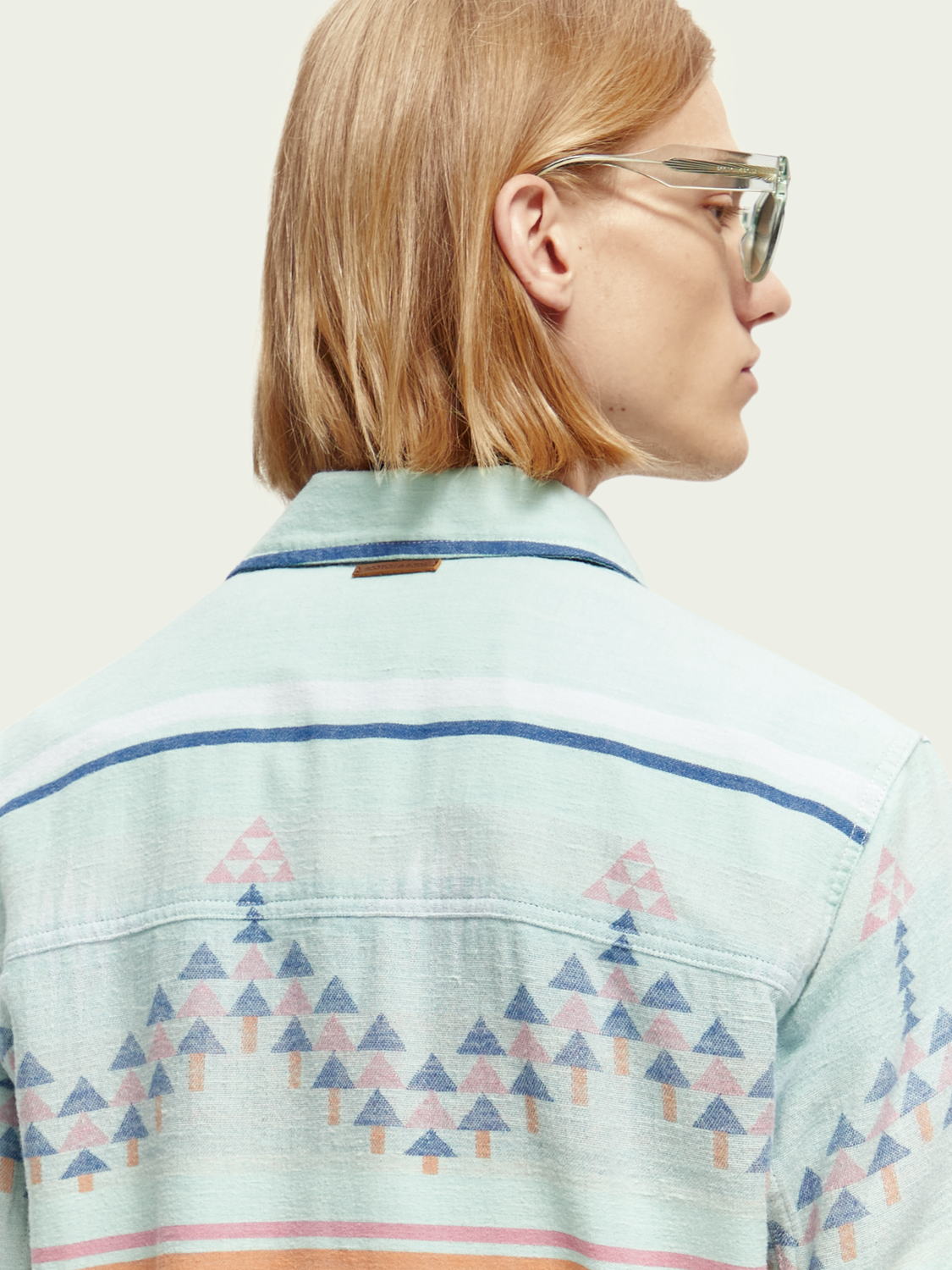 Jacquard Denim Ikat Overshirt