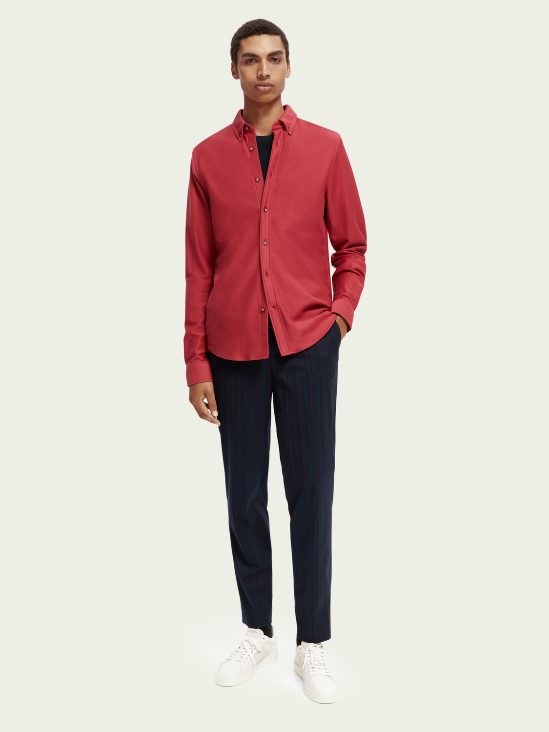 Slim Fit Organic Twill Shirt | Scotch And Soda Outlet