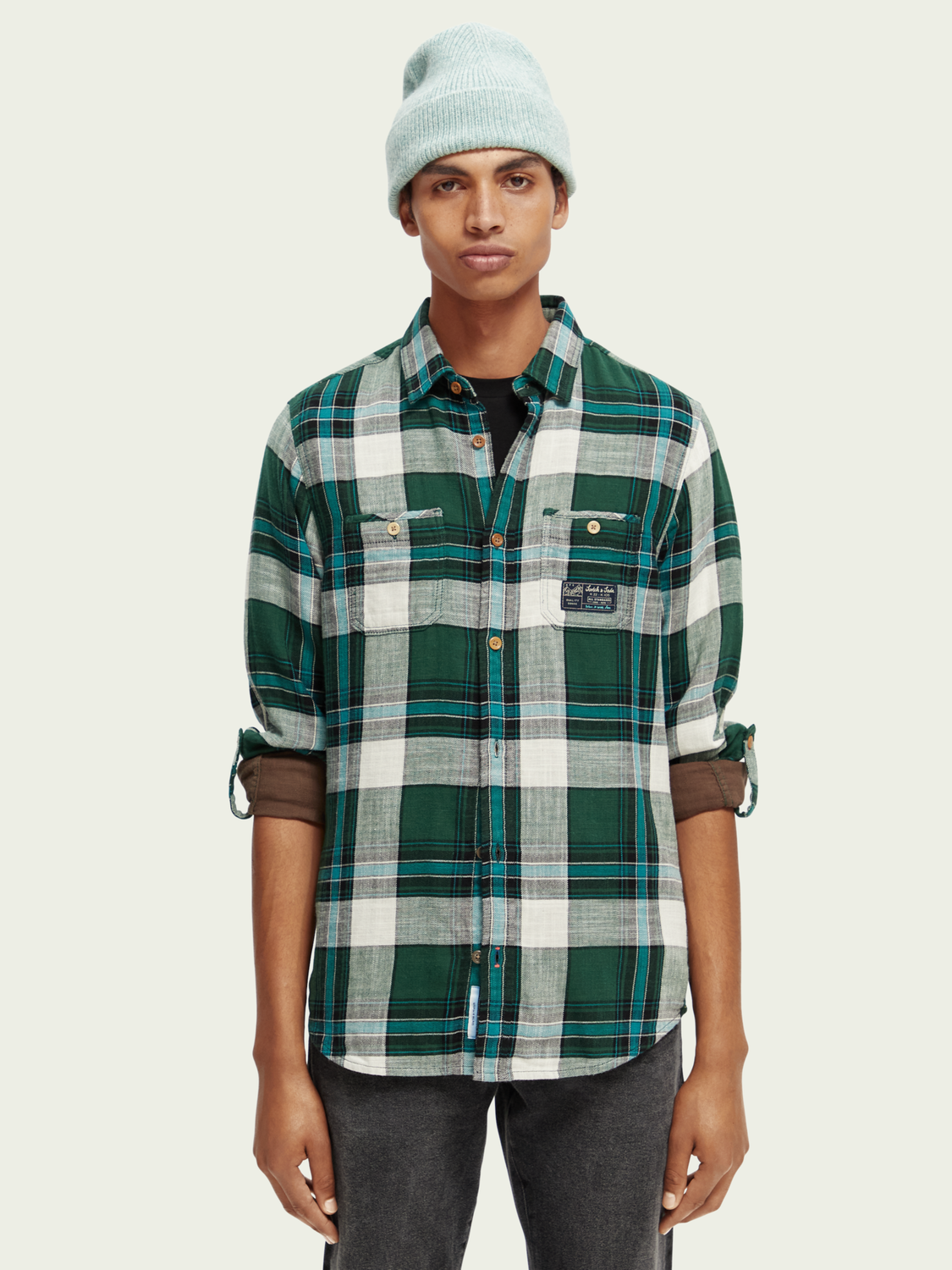 Regular-Fit Checked Cotton Shirt | Scotch And Soda Outlet
