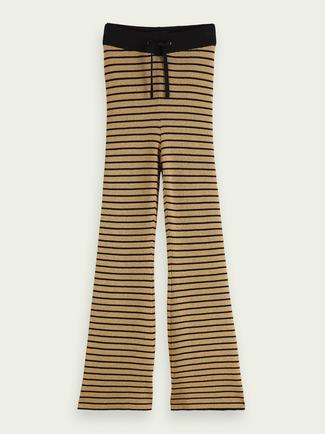 High-Rise Knit Flared Trousers