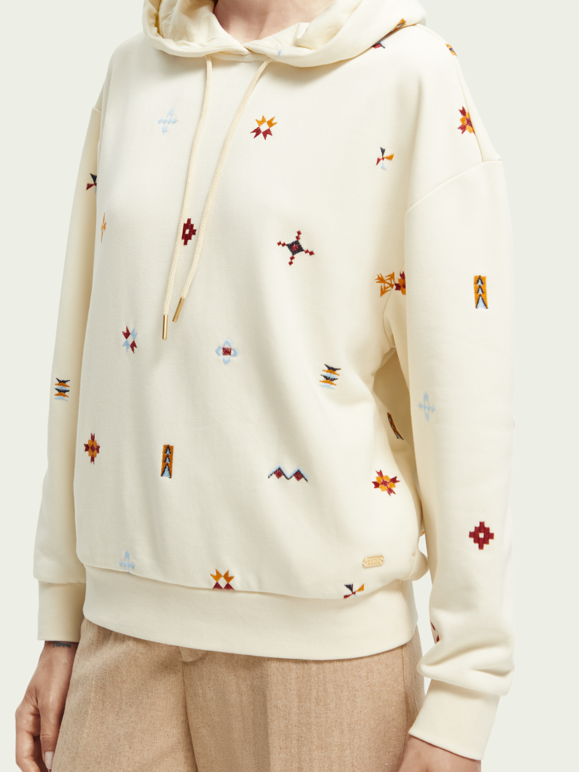 Relaxed Fit Embroidered Hoodie | scotch & soda outlet