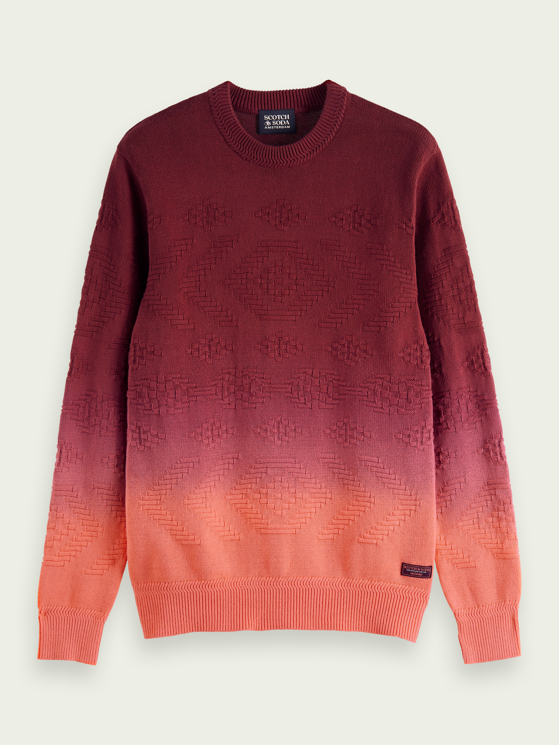 Dip-Dyed Jacquard Sweater | Scotch And Soda Outlet