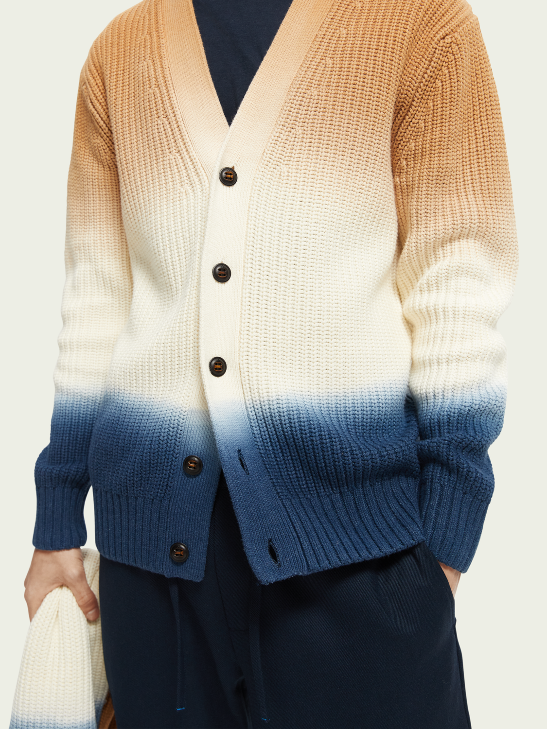 Tie-Dye Rib Knit Cardigan | Scotch And Soda Outlet