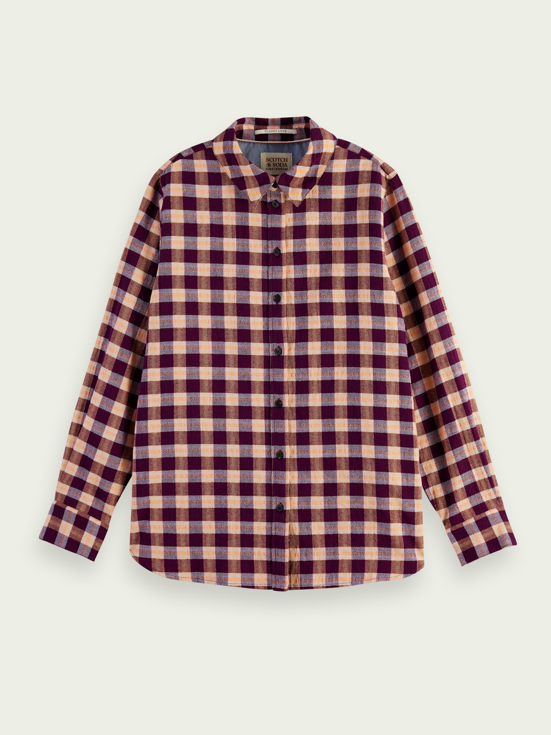Organic Checked Oversized Shirt | scotch & soda outlet