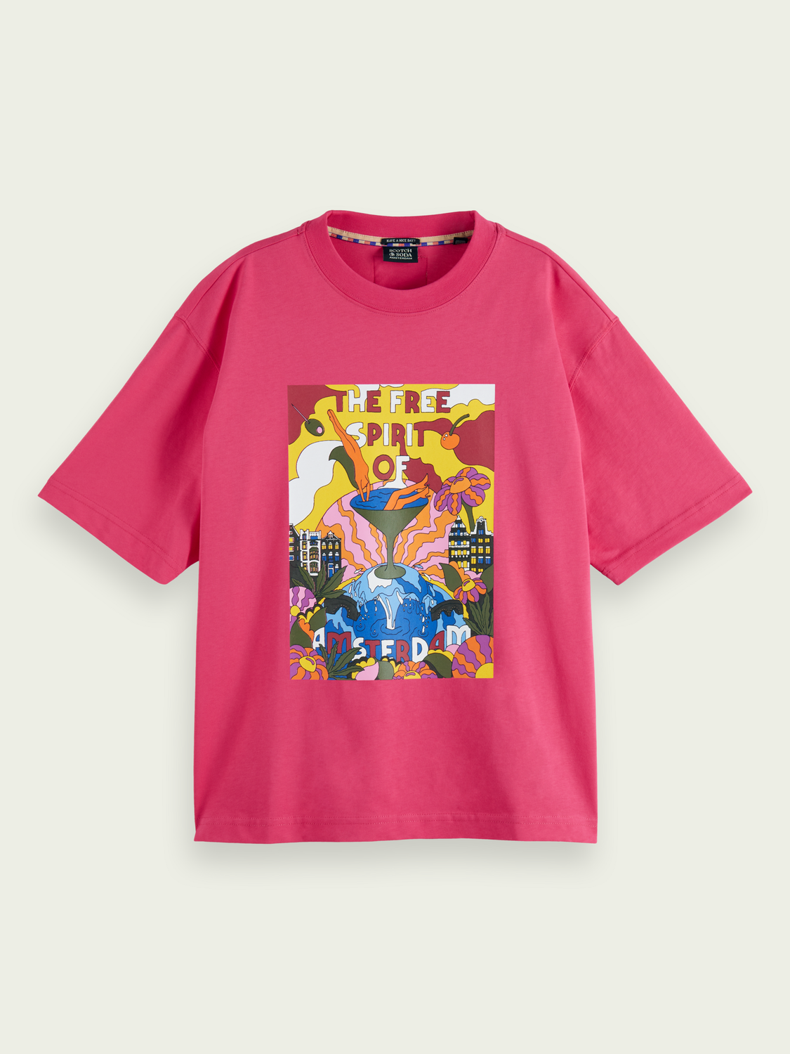 Loose Fit Organic Cotton Artwork T-Shirt | scotch & soda outlet