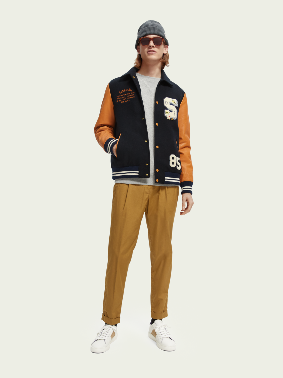 Blake Slim-Fit Pleated Poplin Chino | Scotch And Soda Outlet