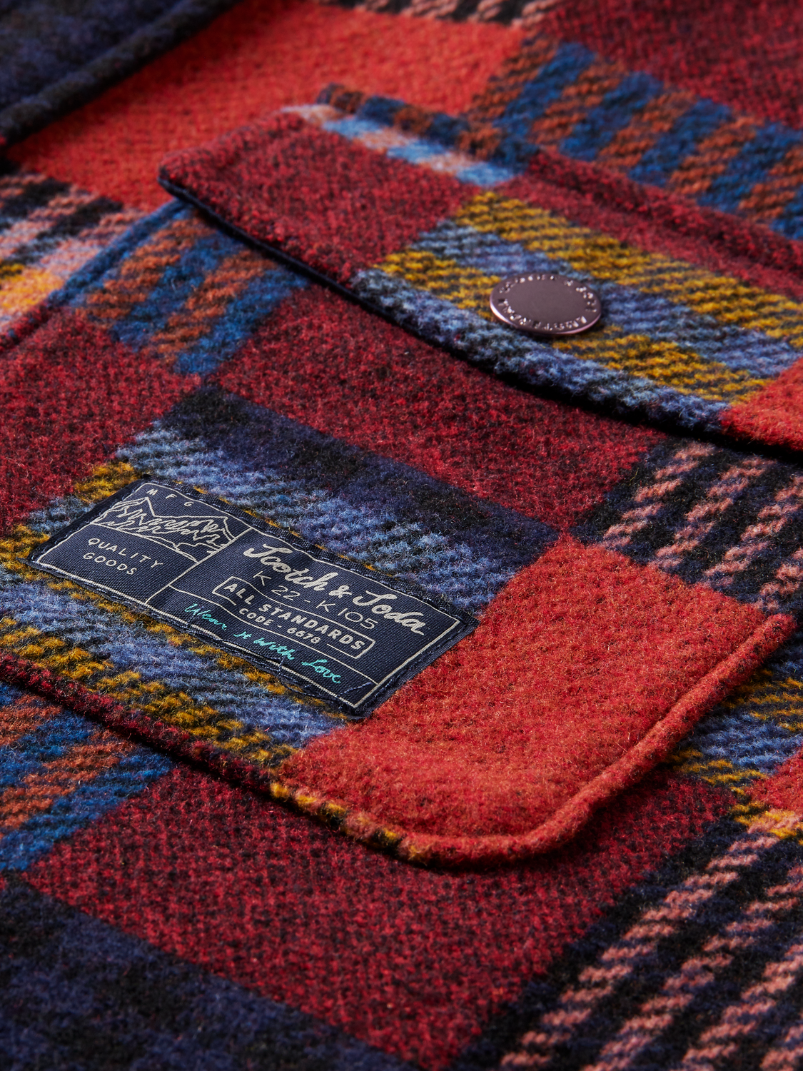 Patched Check Jacquard Overshirt | Scotch And Soda Outlet