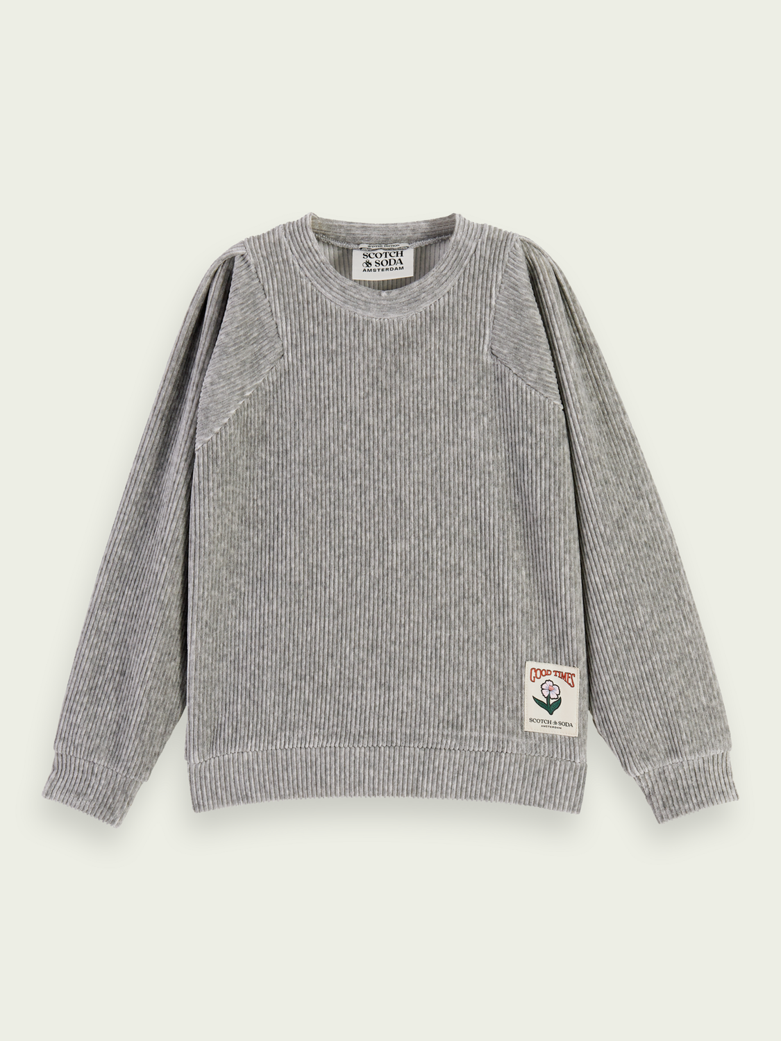 Scotch Soda Outlet | Relaxed Fit Corduroy Balloon Sleeve Sweatshirt