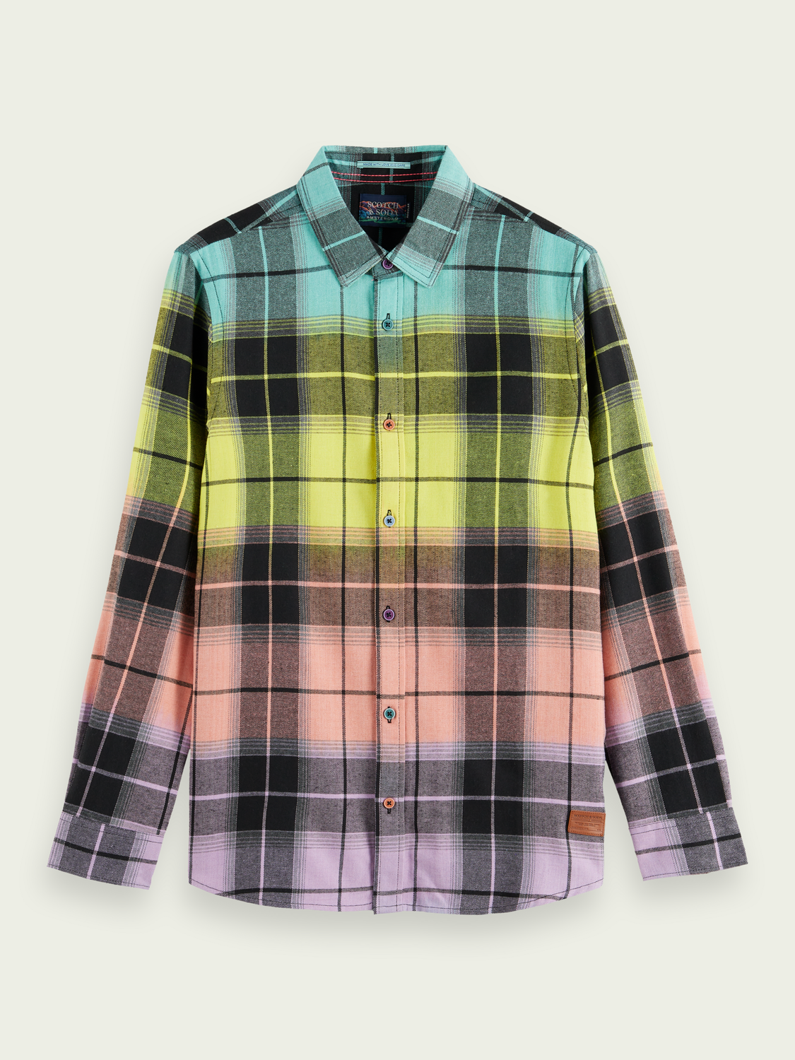 Regular-Fit Colourful Checked Flannel Shirt | Scotch And Soda Outlet