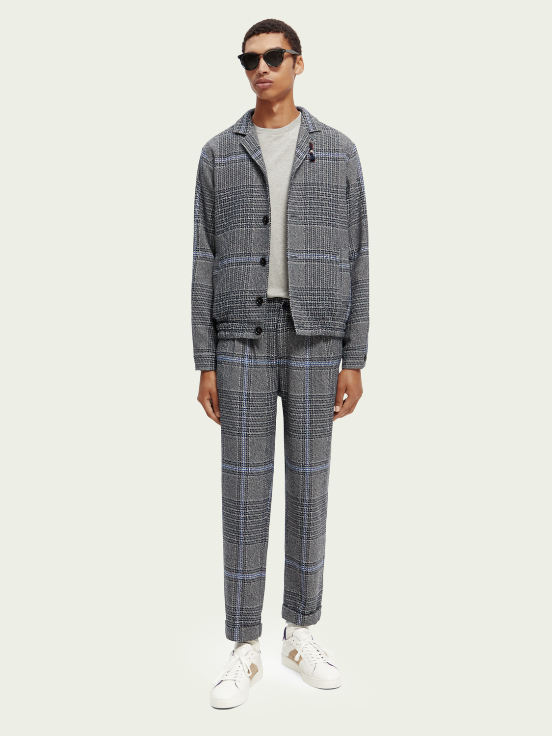 Checked Formal Trousers | Scotch And Soda Outlet