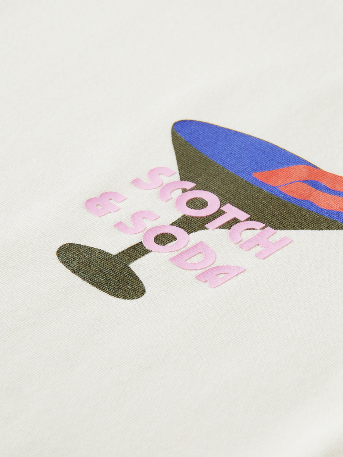 Cropped Loose Fit Graphic T-Shirt | scotch & soda outlet