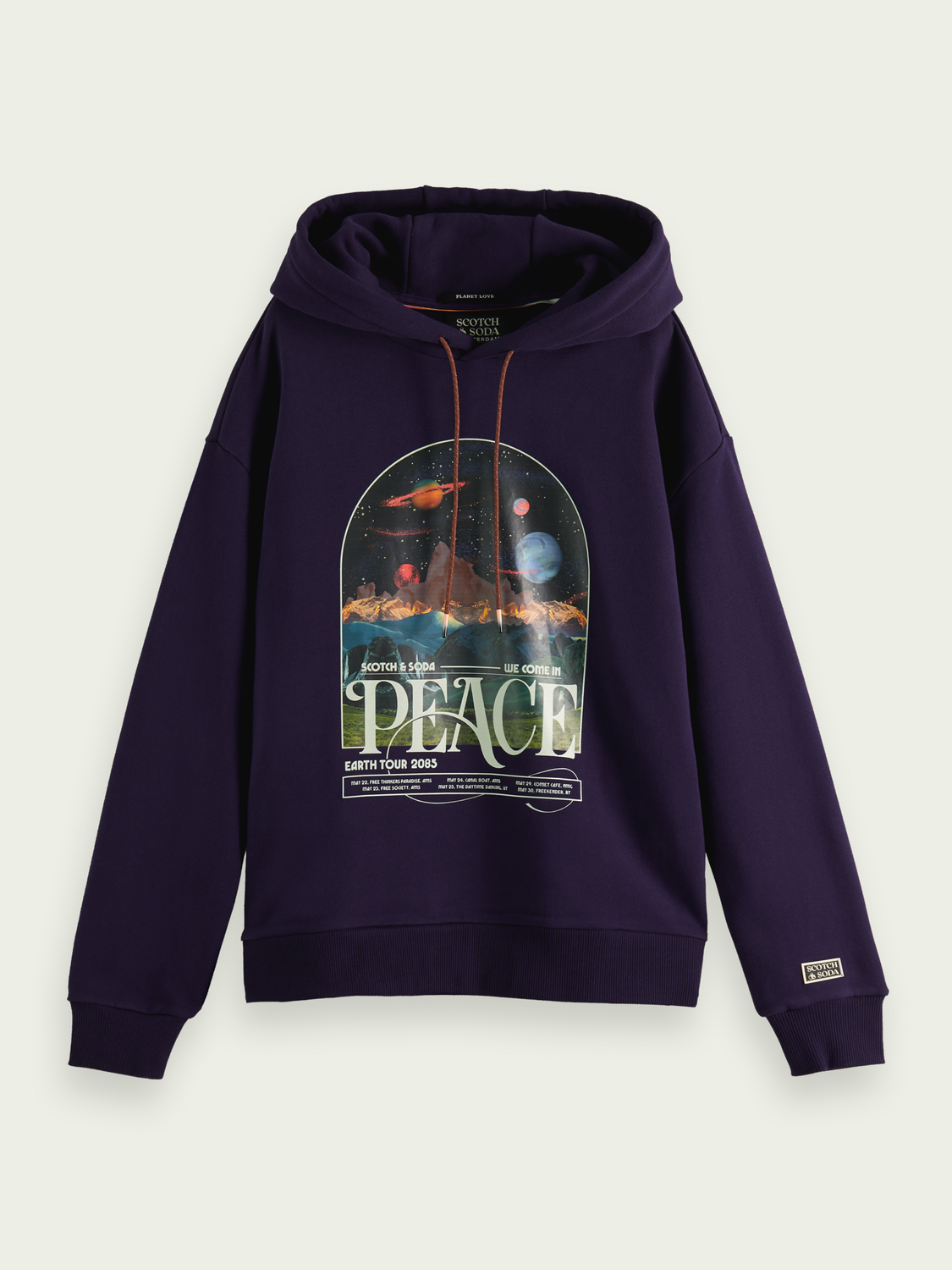 Loose Fit Organic Cotton Artwork Hoodie | scotch & soda outlet