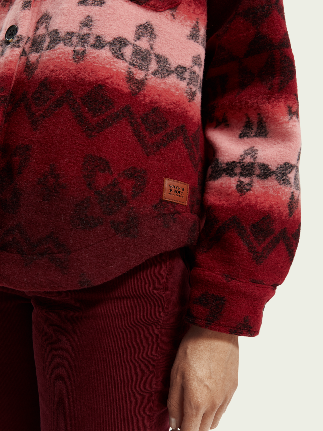 Printed Jacquard Overshirt | scotch & soda outlet