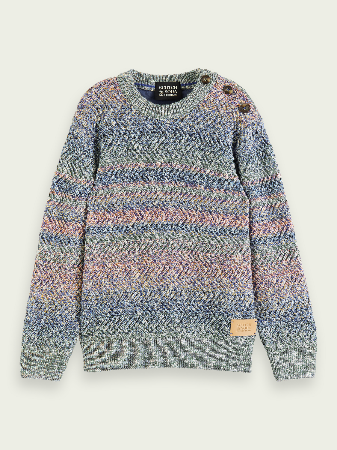 Colourful Cable Knit Sweater