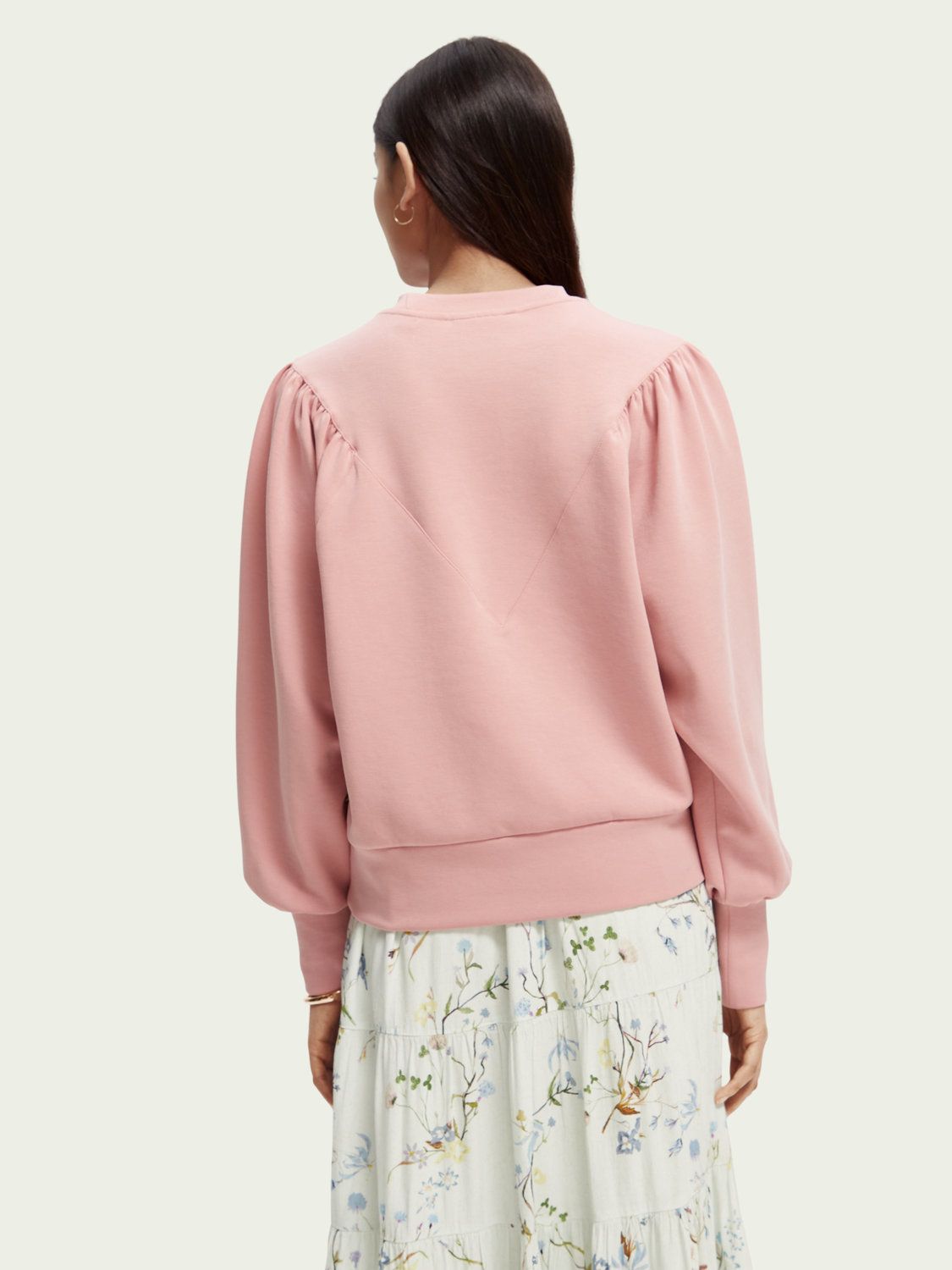 Loose-Fit Sweatshirt With Puff Sleeves | scotch & soda outlet