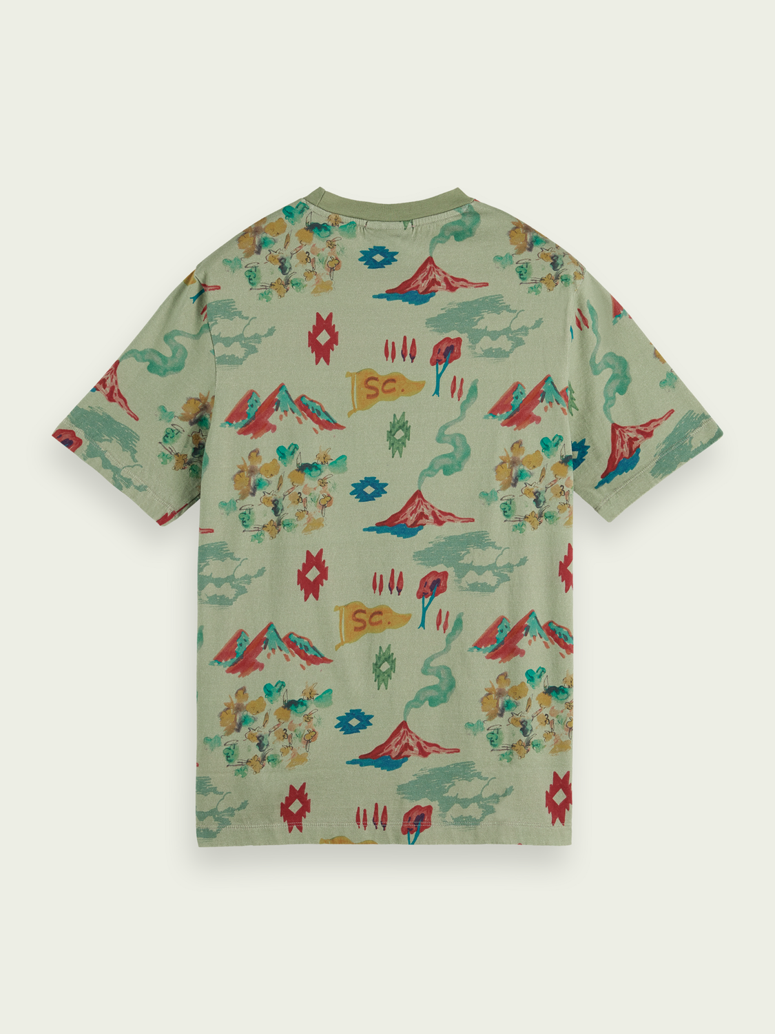 Printed Organic Cotton Crewneck T-Shirt | Scotch And Soda Outlet