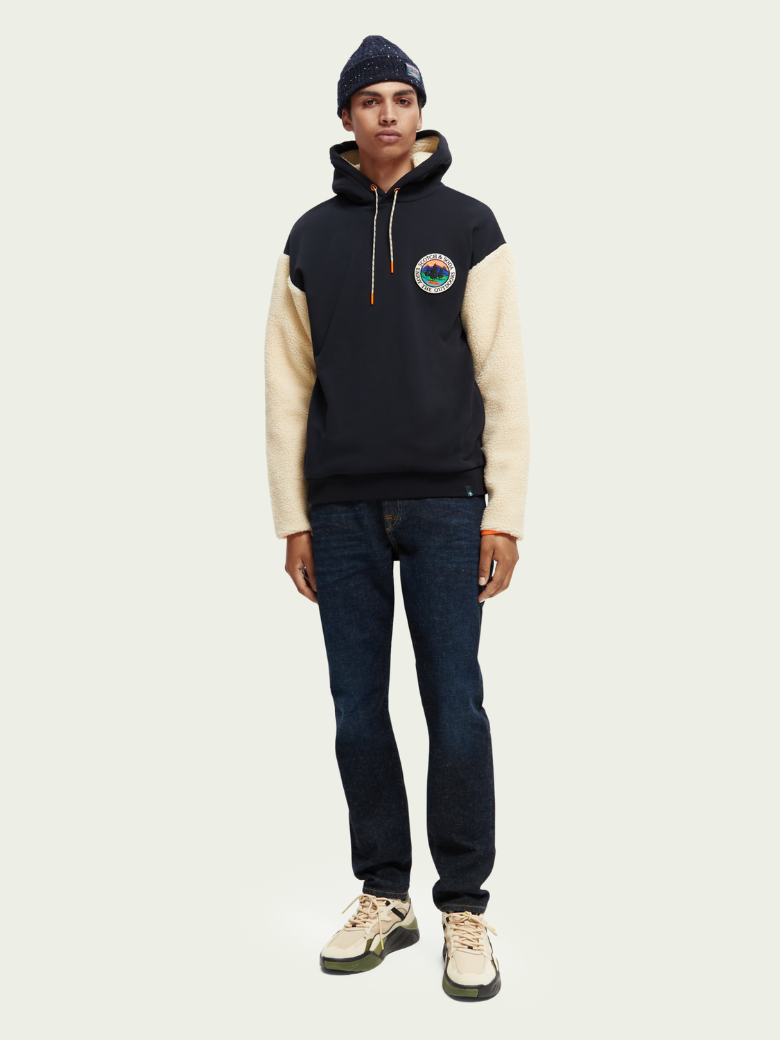 Organic Teddy Felpa Artwork Hoodie | Scotch And Soda Outlet