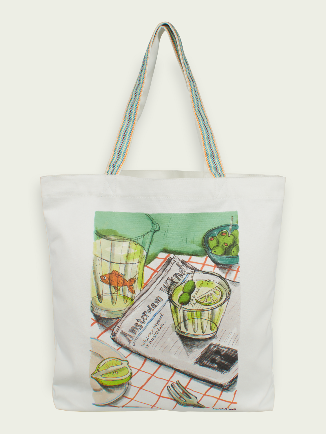 Canvas Artwork Tote Bag | Scotch And Soda Outlet