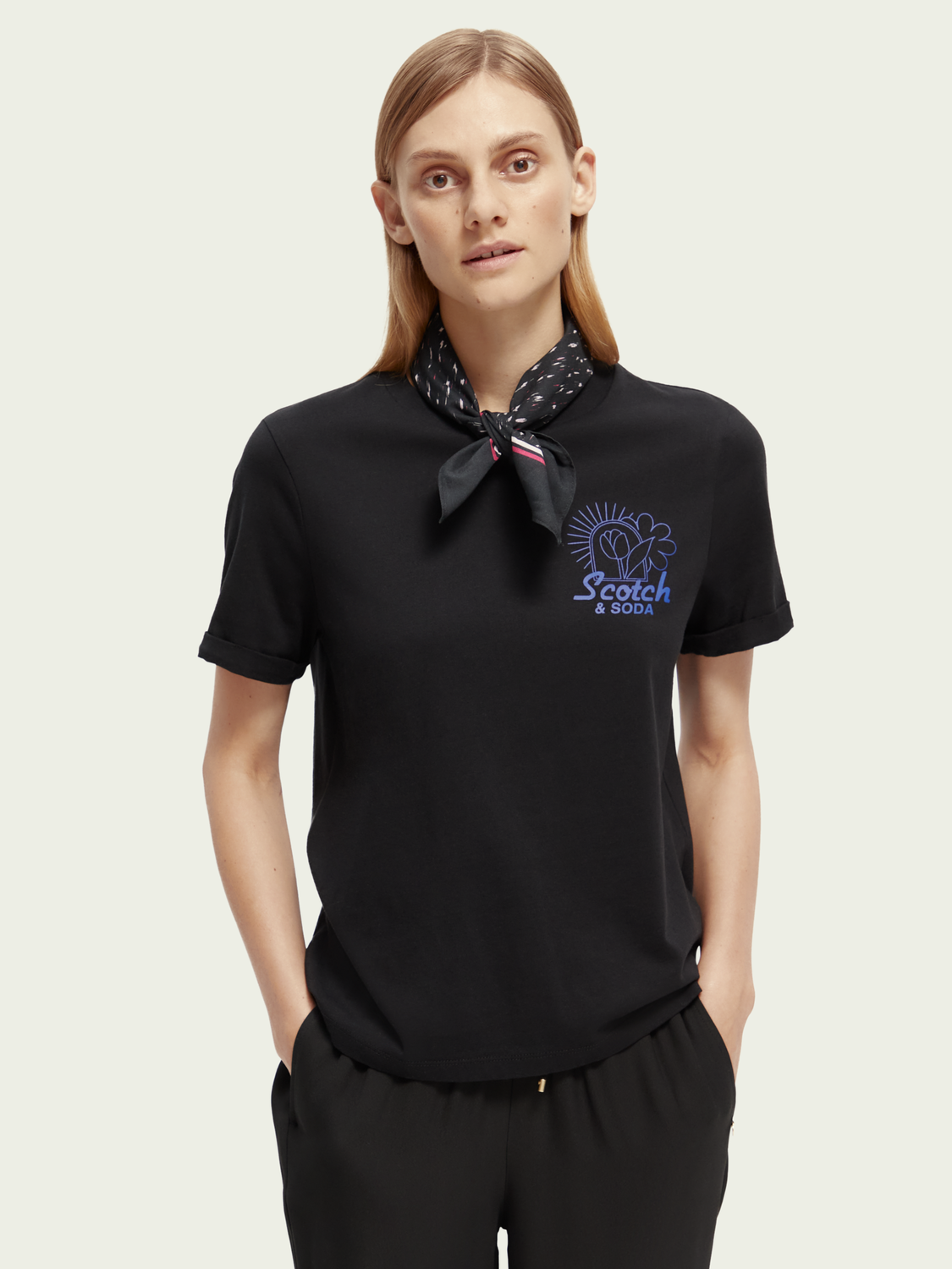 Printed Organic Cotton Scarf | scotch & soda outlet