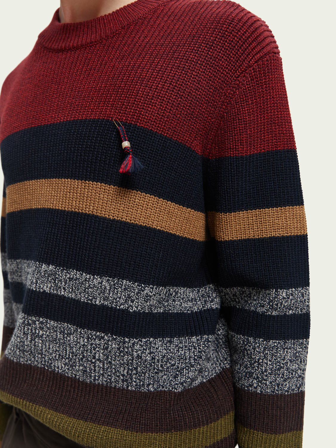 Striped Relaxed Rib Knit Sweater | Scotch And Soda Outlet