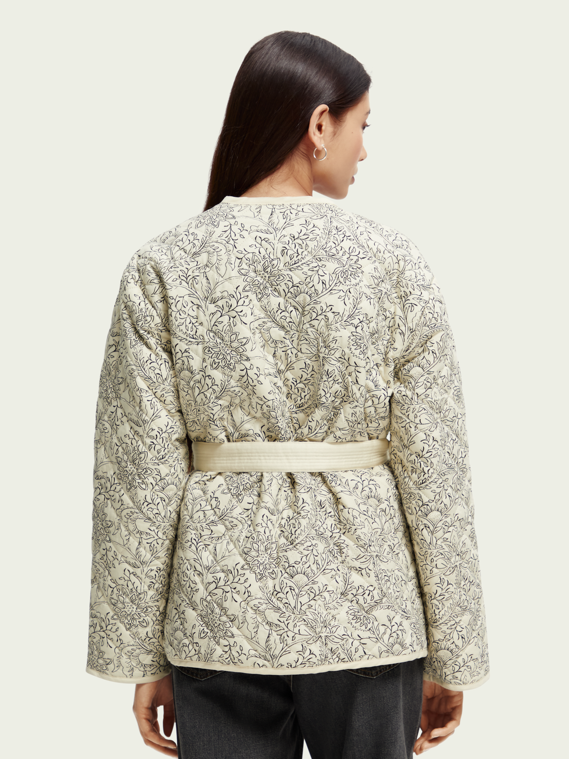 Quilted Organic Cotton Belted Jacket | scotch & soda outlet