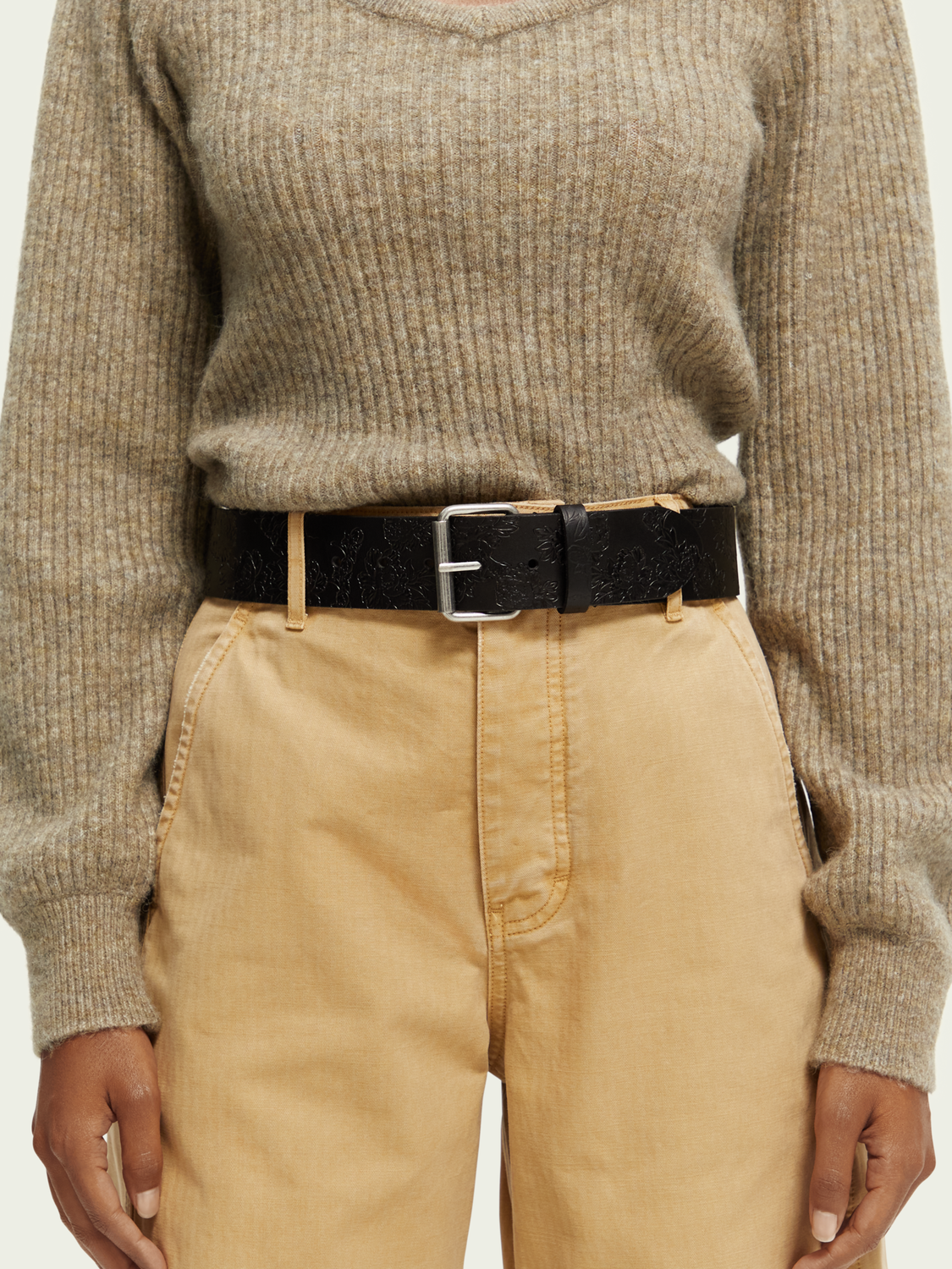 Debossed Leather Belt | scotch & soda outlet