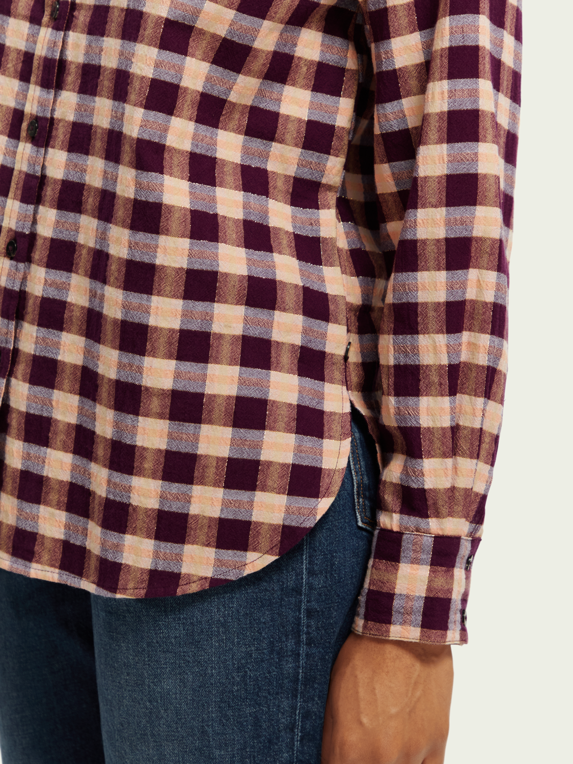 Organic Checked Oversized Shirt | scotch & soda outlet