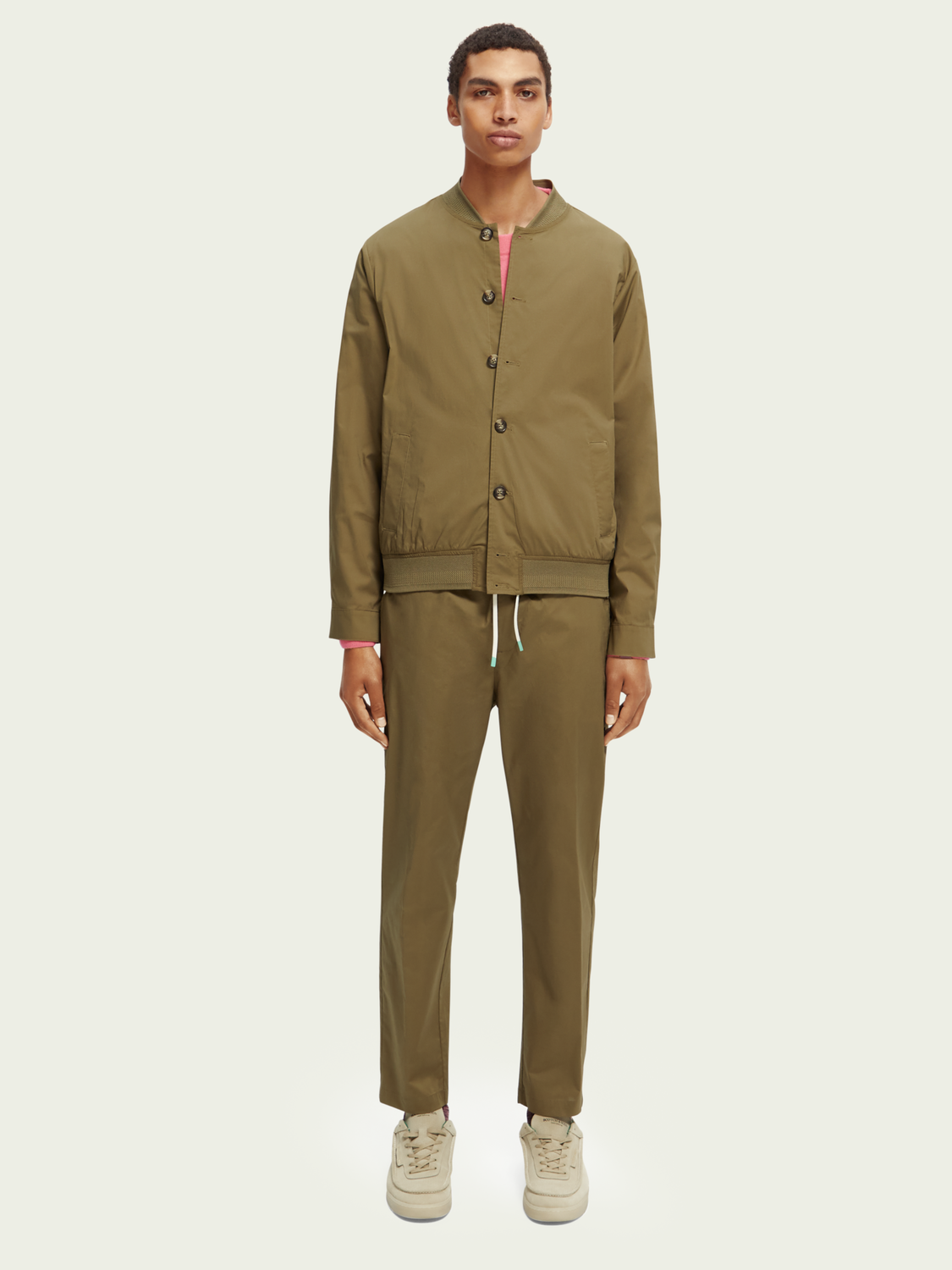 Lightweight Organic Cotton Poplin Blouson | Scotch And Soda Outlet