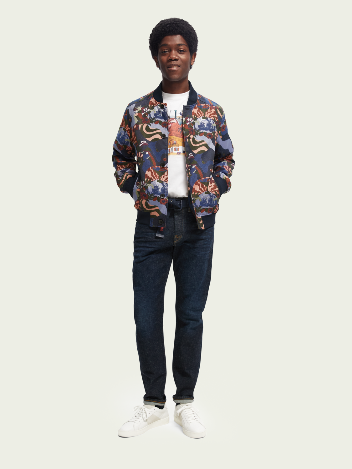 Jacquard Bomber Jacket | Scotch And Soda Outlet