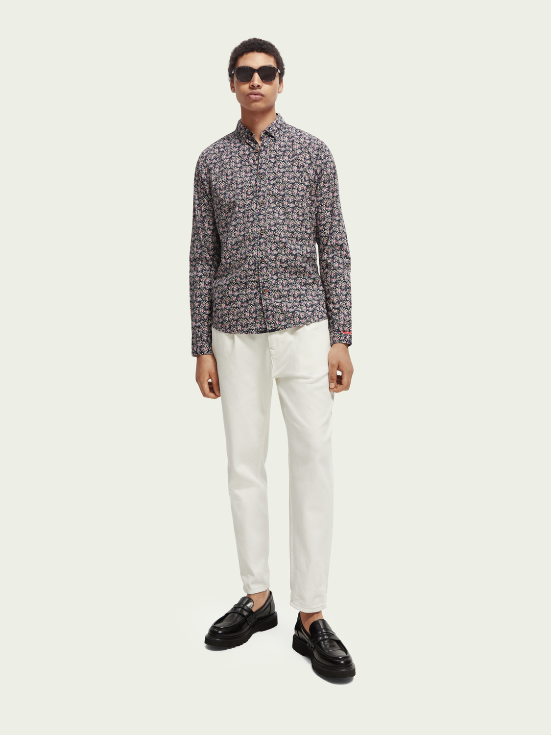Slim-Fit Printed Poplin Shirt | Scotch And Soda Outlet