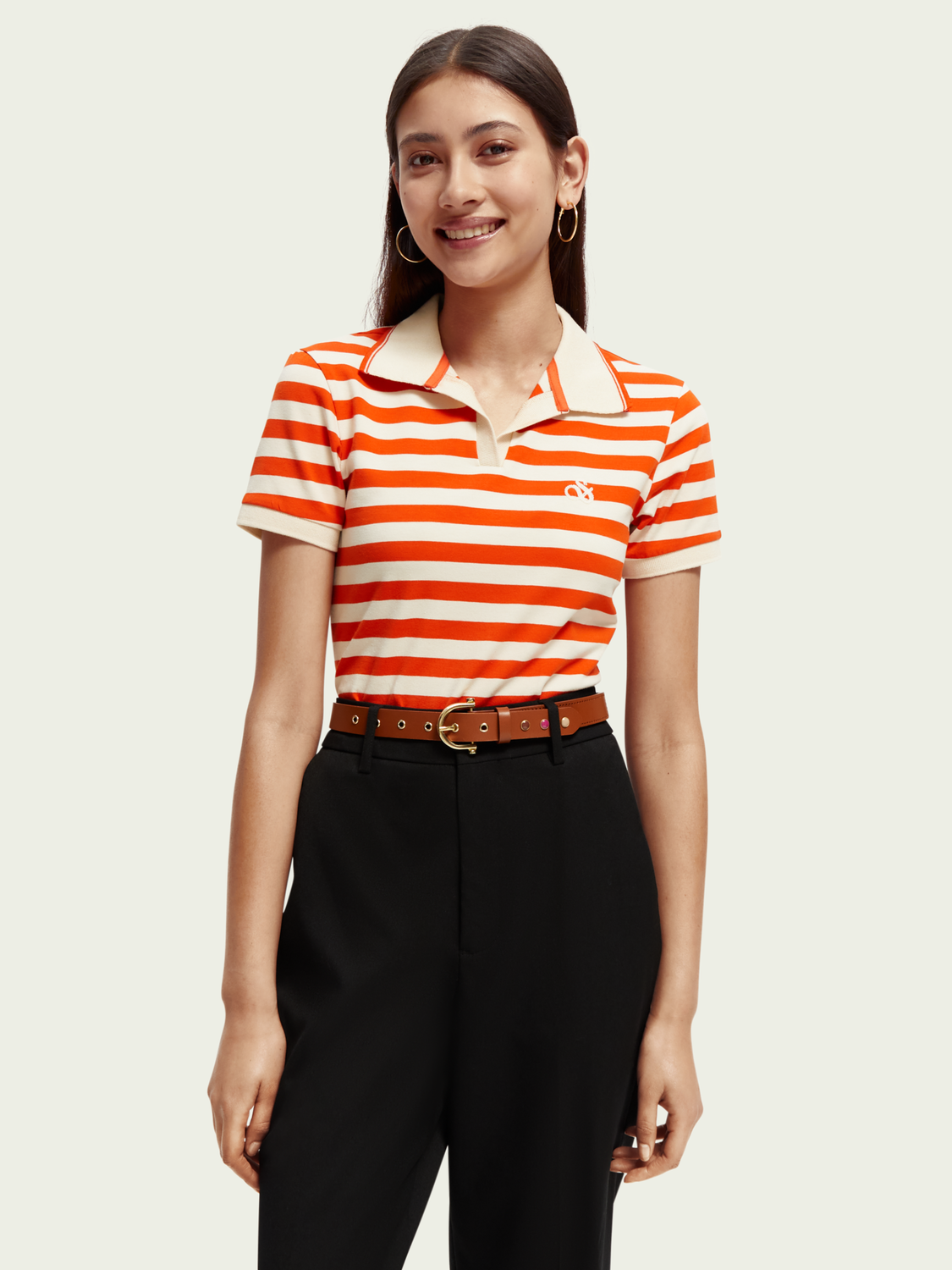 Organic Cotton Polo Bodysuit | scotch & soda outlet