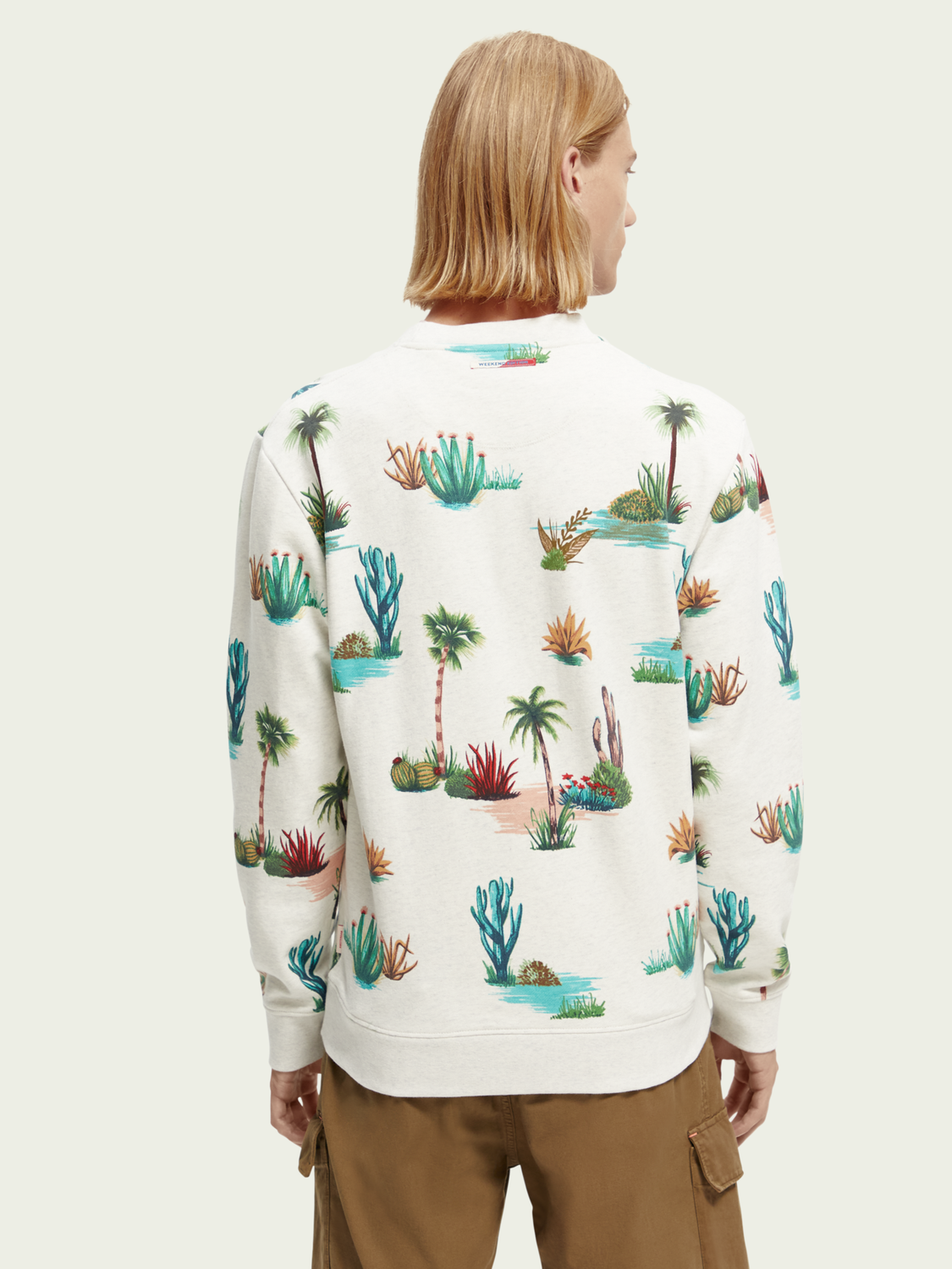 Printed Crewneck Organic Cotton Sweatshirt | Scotch And Soda Outlet
