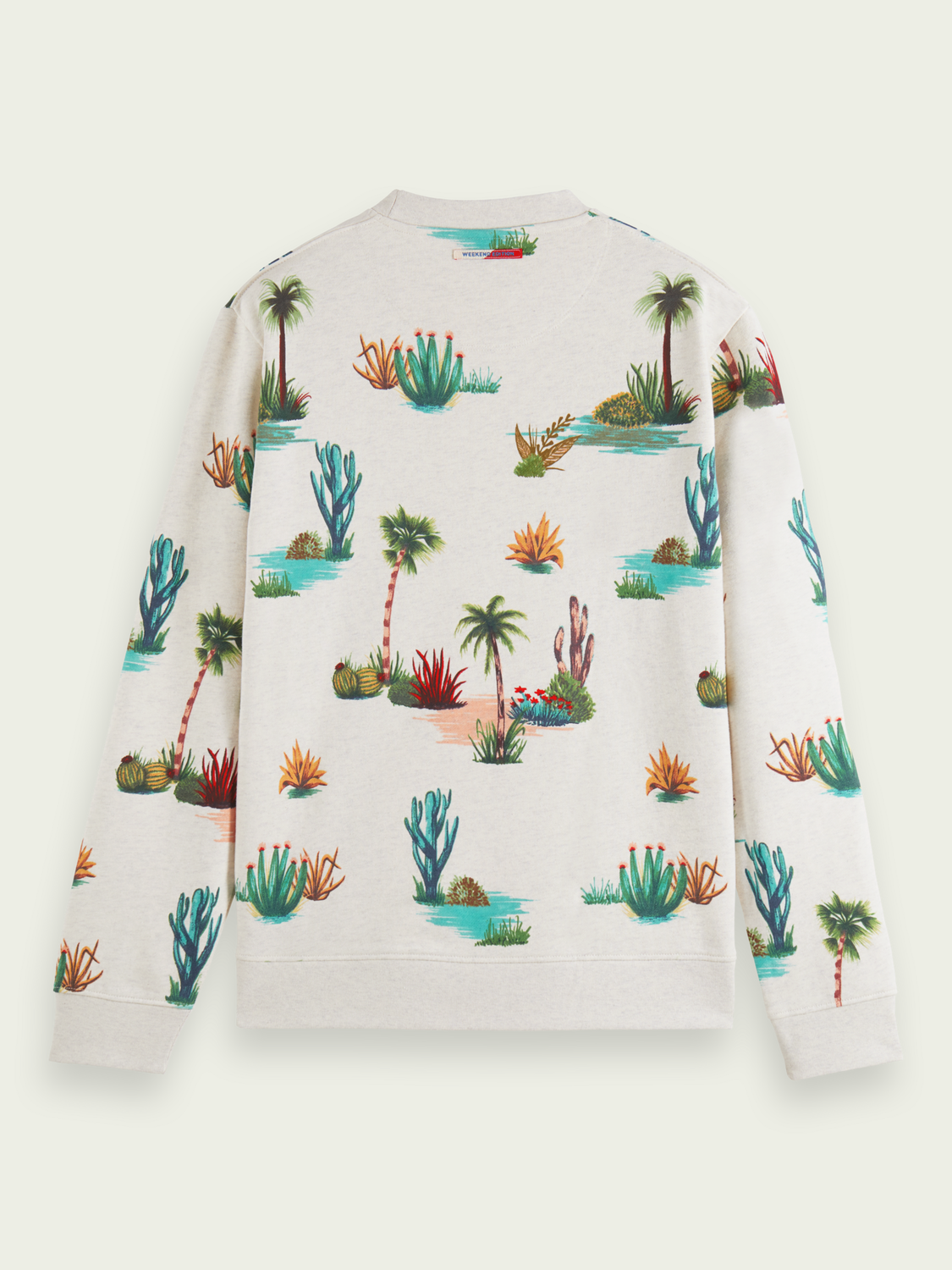Printed Crewneck Organic Cotton Sweatshirt | Scotch And Soda Outlet