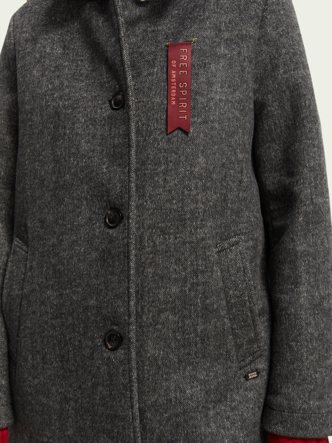 Wool-Blended Tailored Coat | scotch & soda outlet