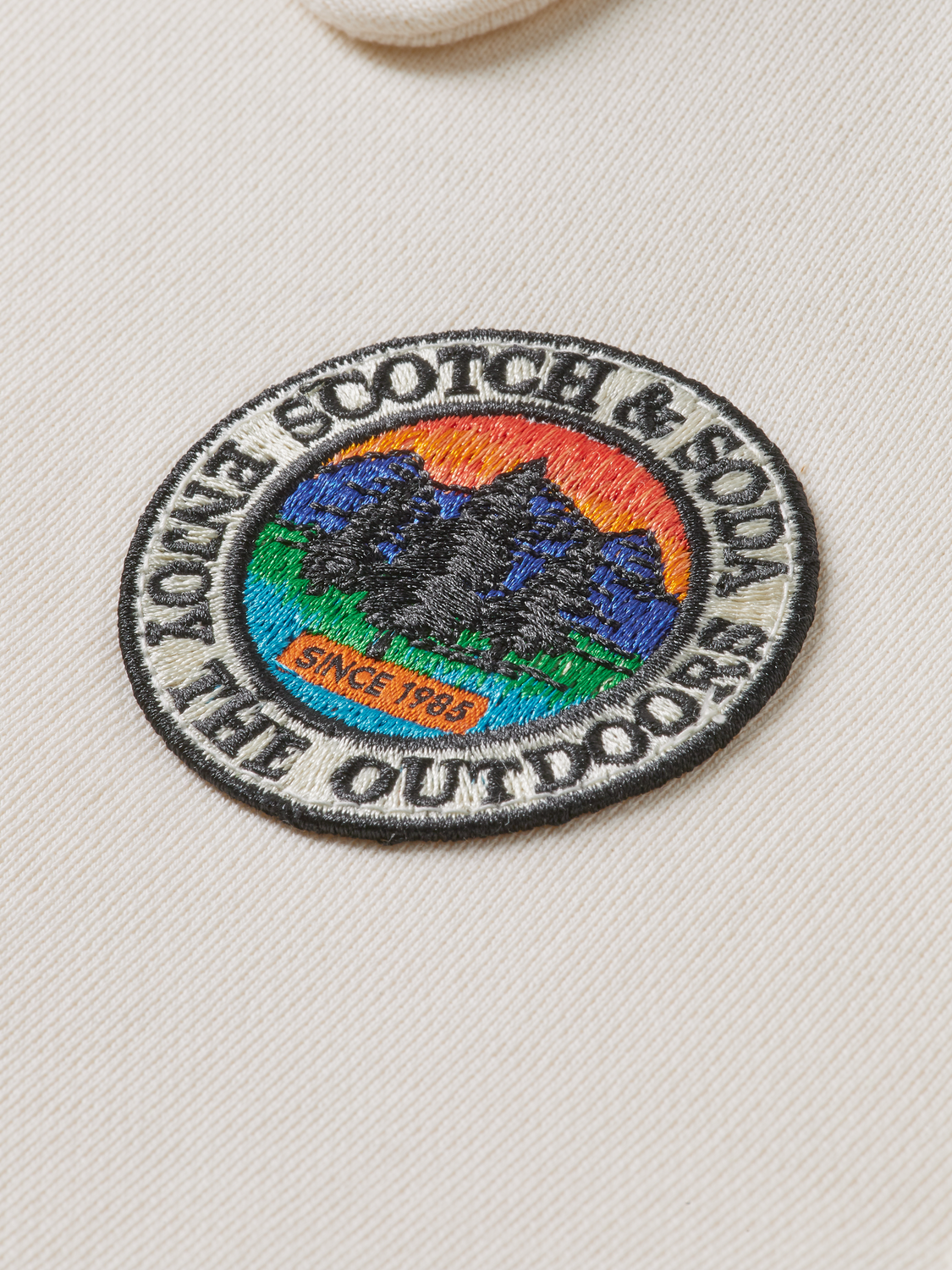 Scotch Soda Outlet | Half-Zip Organic Cotton Artwork Sweatshirt