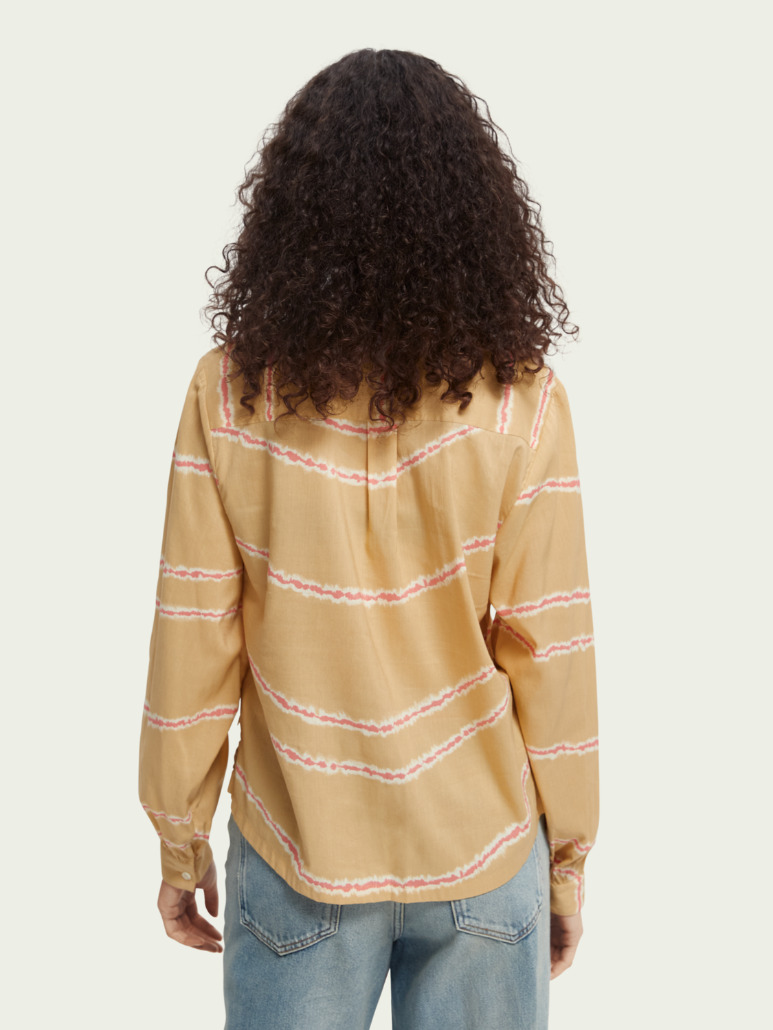 Printed Balloon-Sleeve Shirt