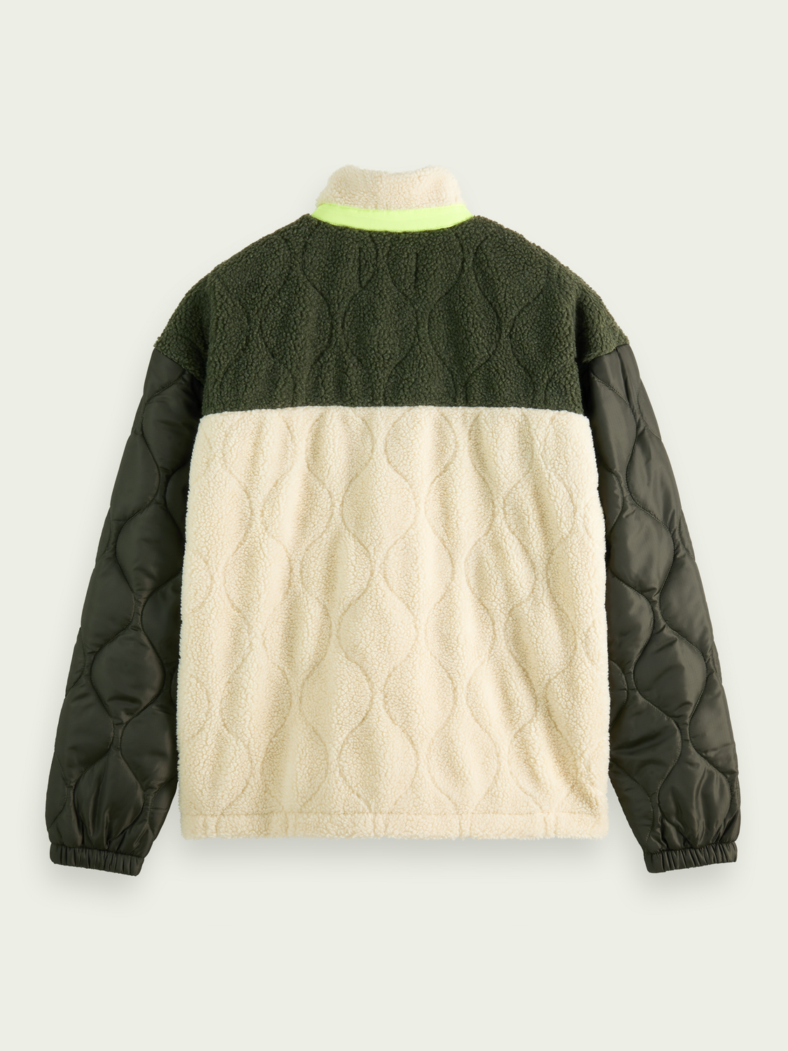 Panelled Quilted Teddy Jacket | Scotch And Soda Outlet