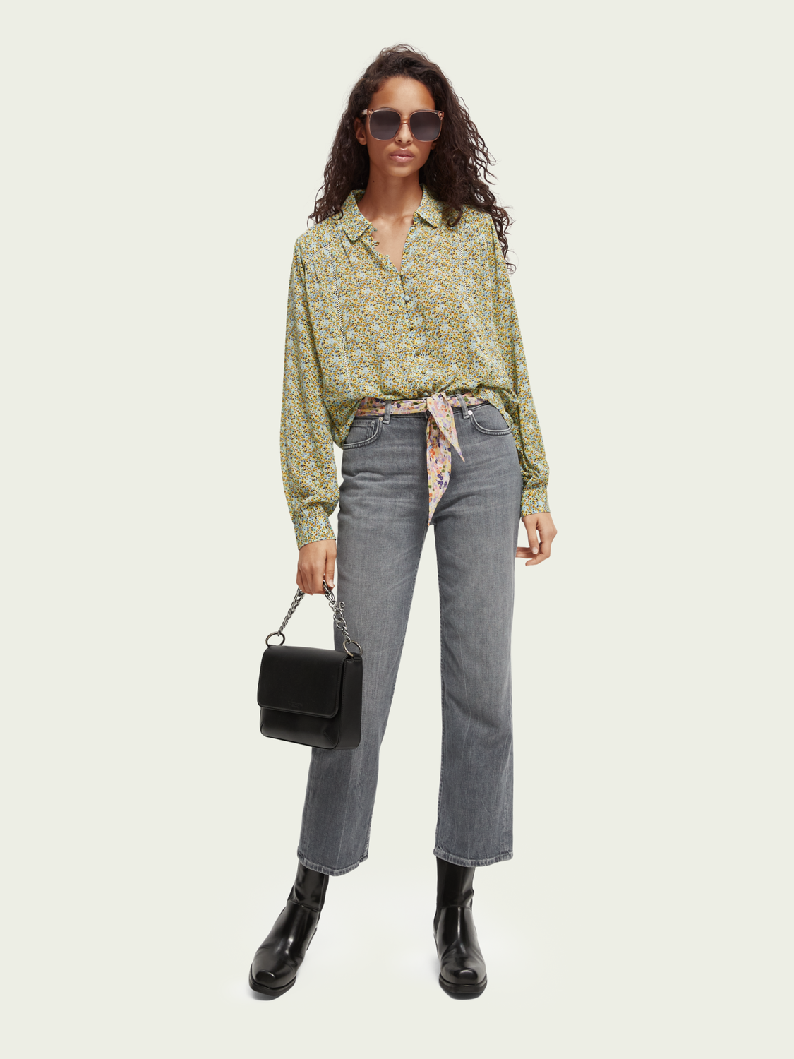 Printed Long-Sleeved Shirt | scotch & soda outlet