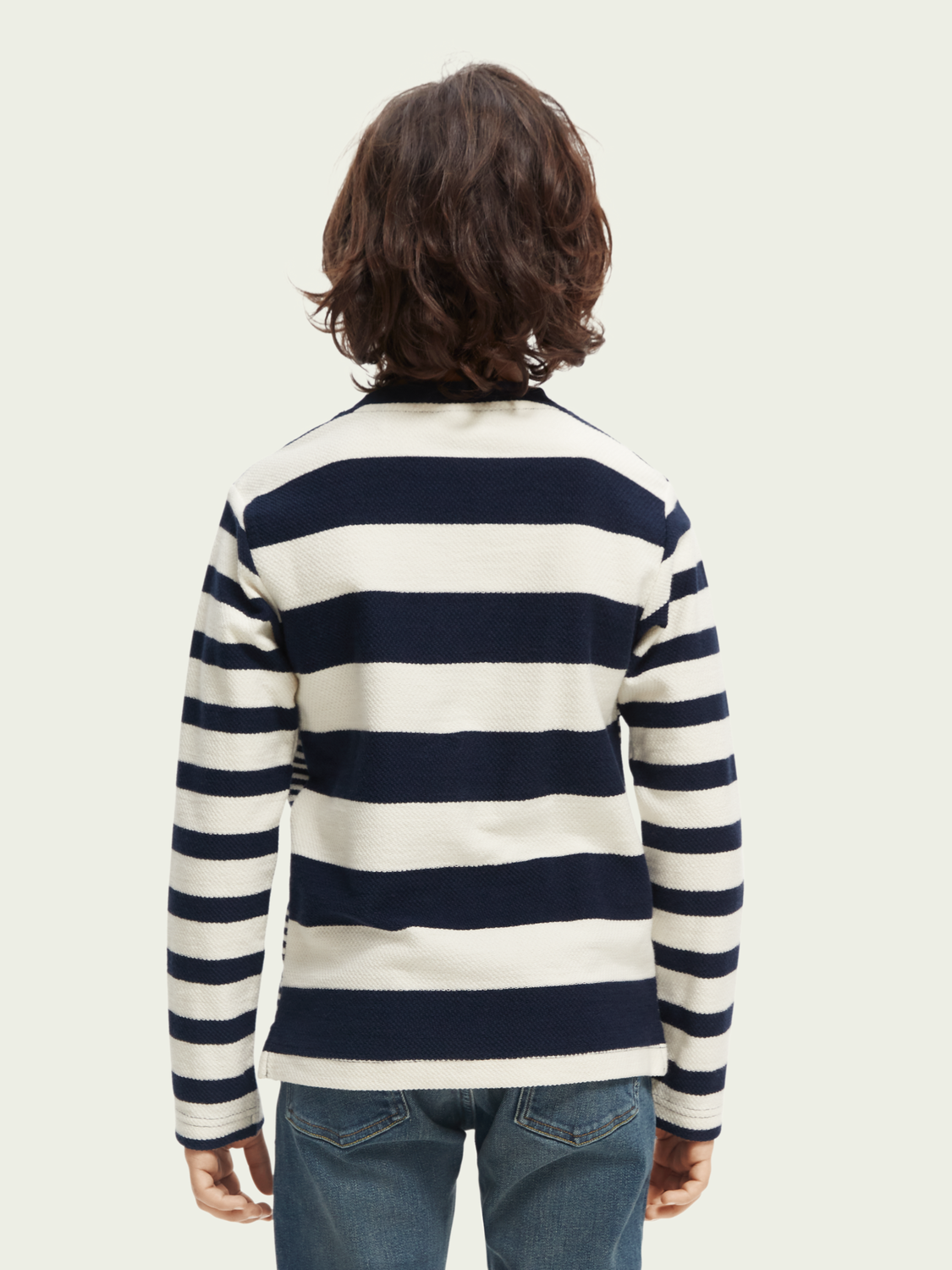 Yarn-Dyed Organic Cotton Long-Sleeved T-Shirt