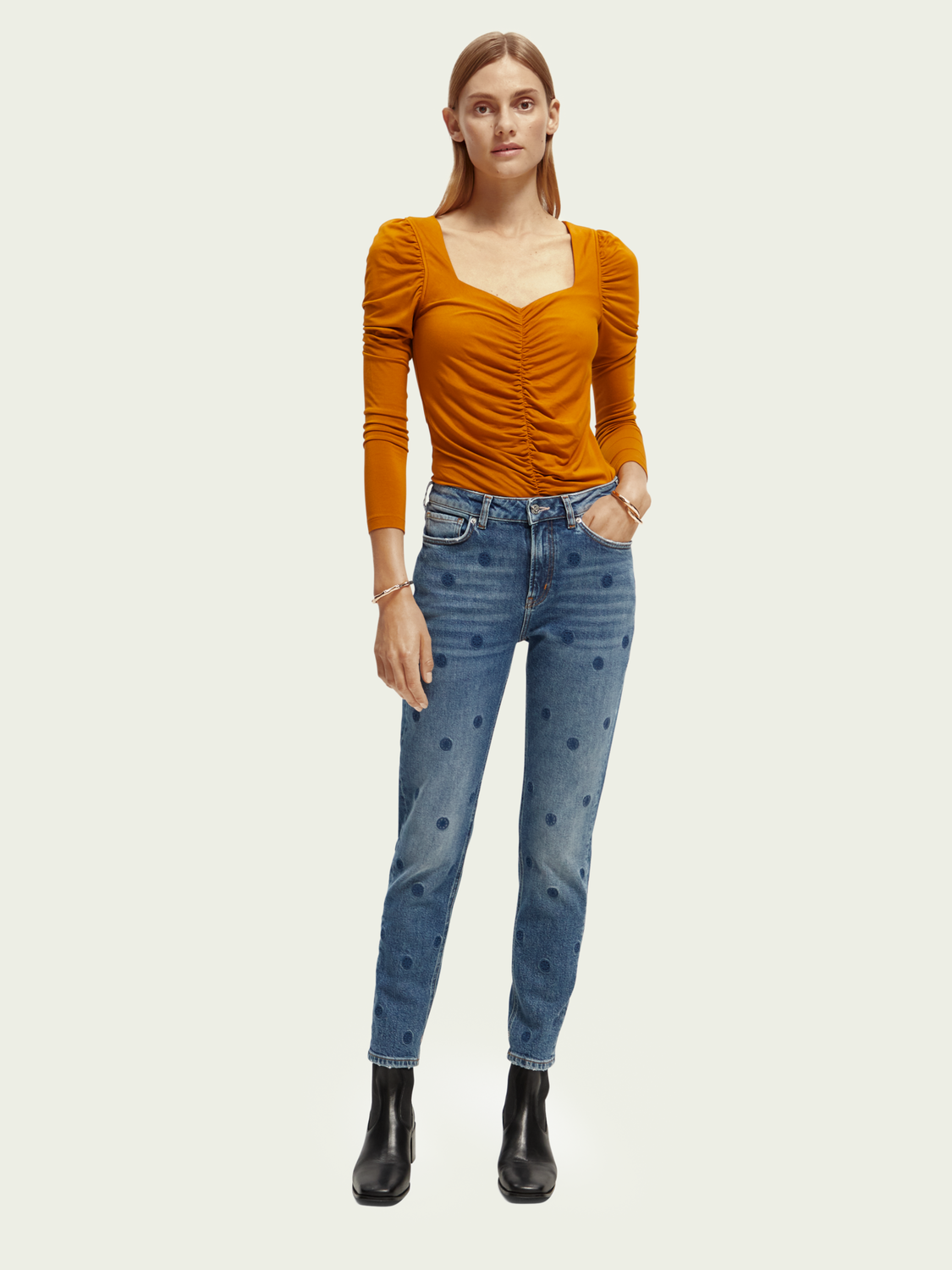 High Five High-Rise Slim Fit Jeans | scotch & soda outlet