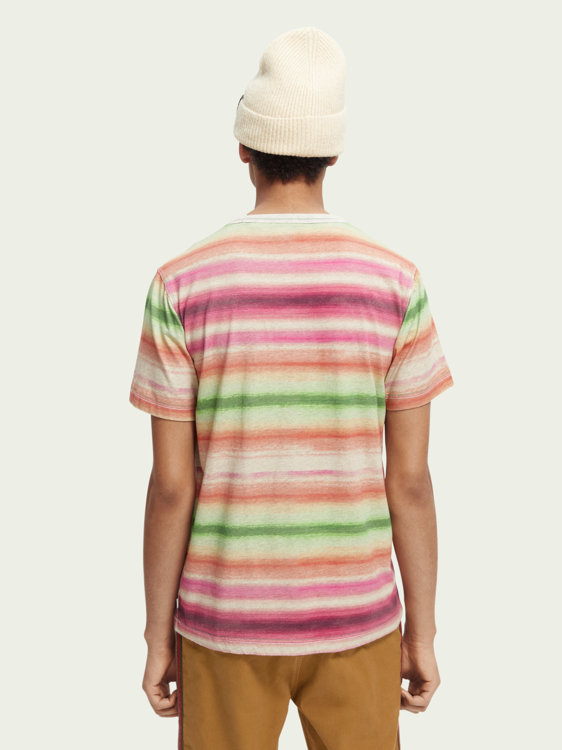 Striped Gradient Crewneck T-Shirt | Scotch And Soda Outlet