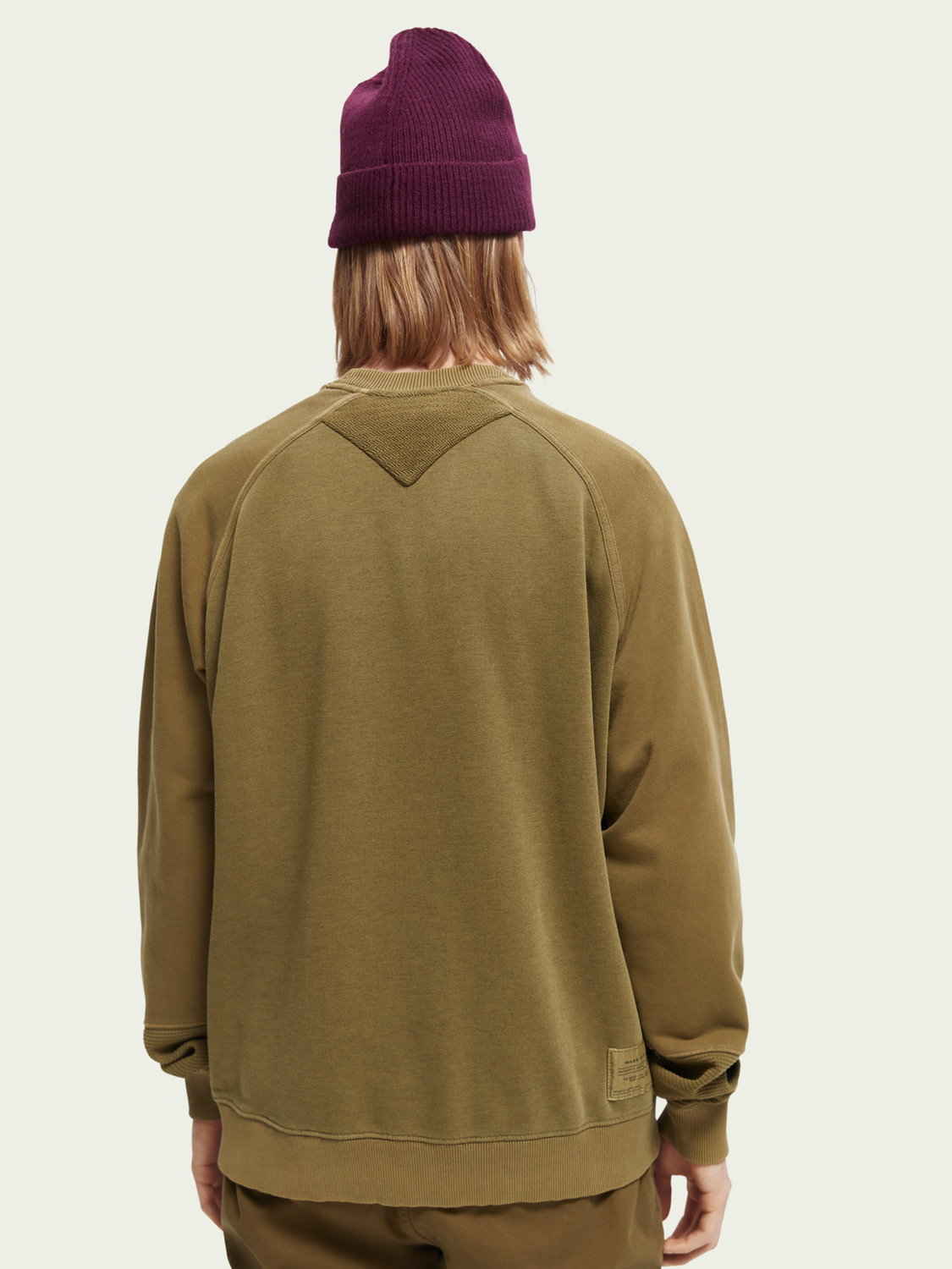 Panelled Organic Cotton Crewneck Sweatshirt | Scotch And Soda Outlet