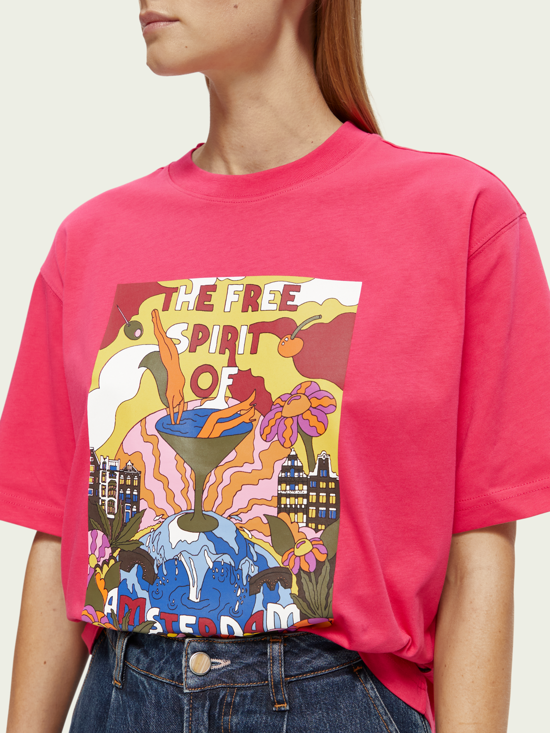 Loose Fit Organic Cotton Artwork T-Shirt | scotch & soda outlet