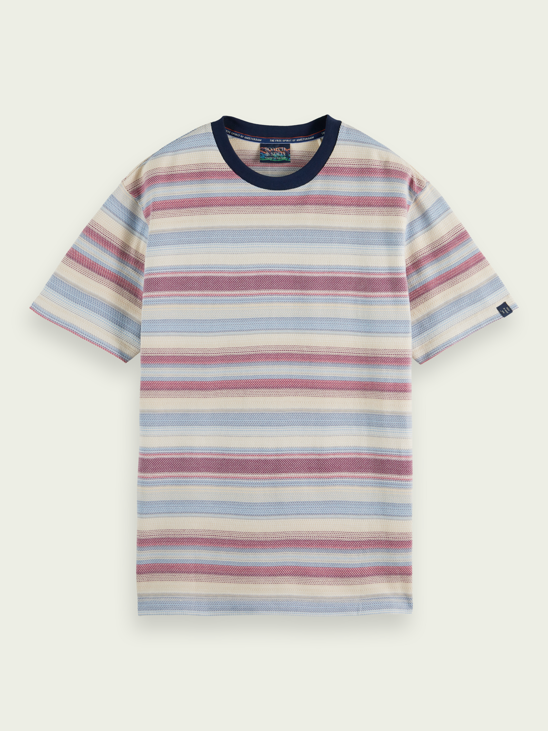 Striped Organic Cotton T-Shirt | Scotch And Soda Outlet