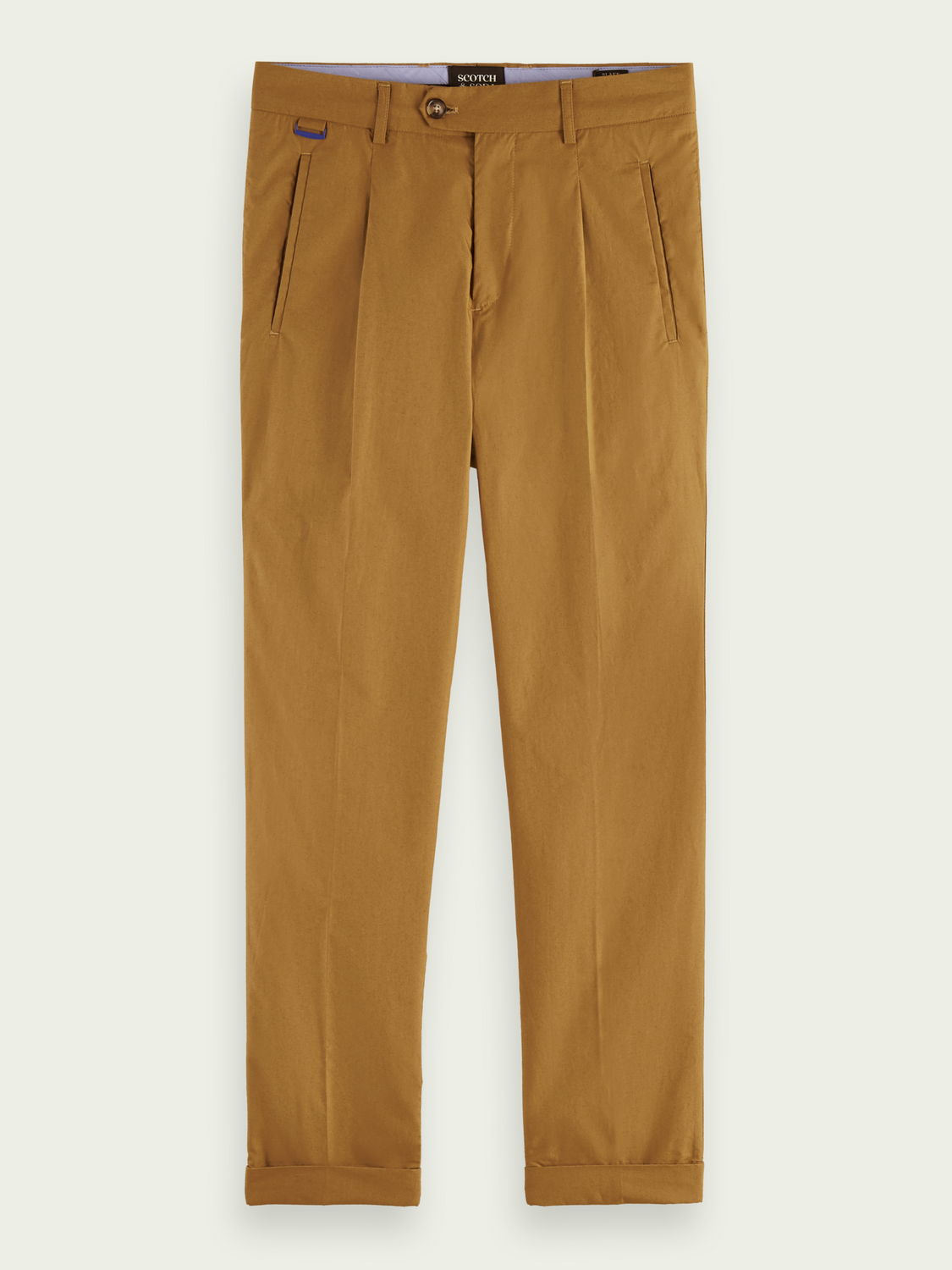 Blake Slim-Fit Pleated Poplin Chino | Scotch And Soda Outlet