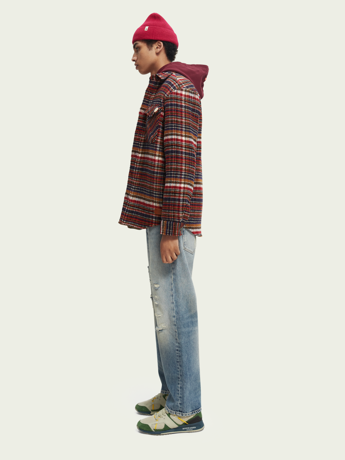 Checked Wool-Blend Overshirt | Scotch And Soda Outlet
