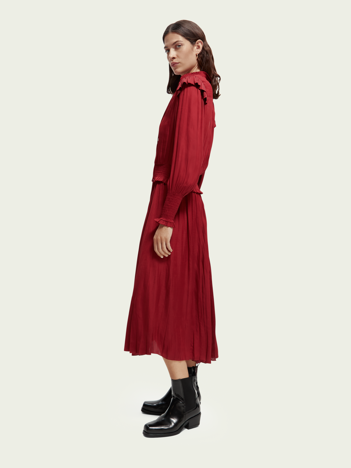 Smocked Midi Dress | scotch & soda outlet