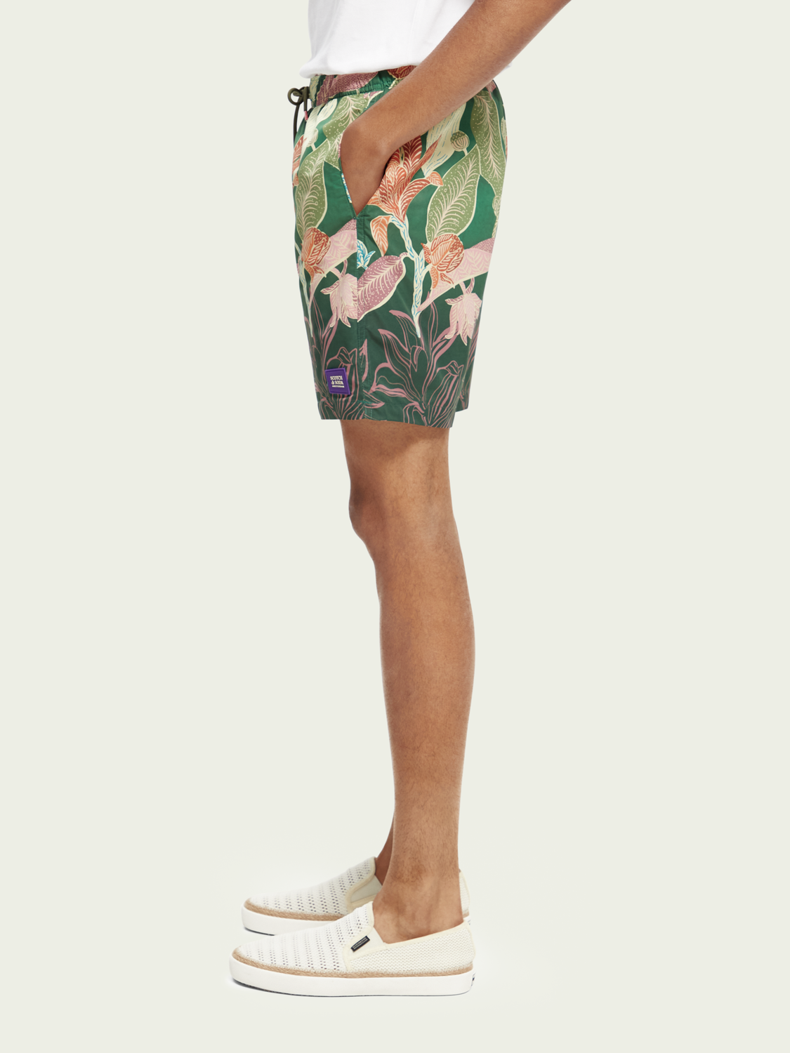 Mid-Length Printed Swim Short | Scotch And Soda Outlet